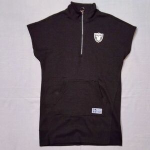 DKNY Las Vegas Raiders DKNY Sport Black Naomi Quarter Zip Sweater Sneaker Dress